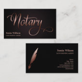 Ventilatorpen met goudtipografie van notariselegan visitekaartje (Voorkant / Achterkant)