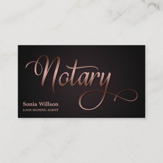 Ventilatorpen met goudtipografie van notariselegan visitekaartje (Voorkant)