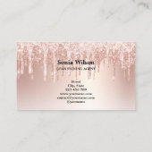 Ventilatorpen met goudtipografie van notariselegan visitekaartje (Achterkant)