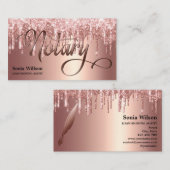 Ventilatorpen met goudtipografie van notariselegan visitekaartje (Voorkant / Achterkant)