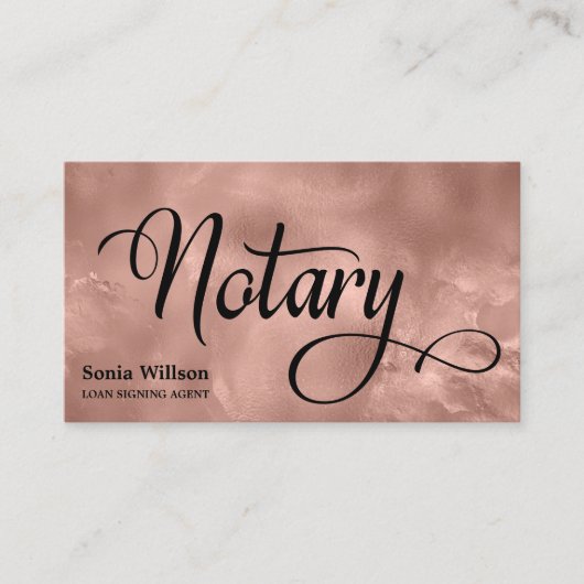 Ventilatorpen met goudtipografie van notariselegan visitekaartje (Voorkant)