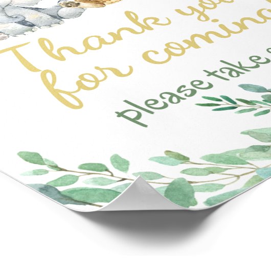 Ventilatortafel voor baby shower poster (Hoek)