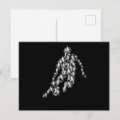 Ventilatorteam van de voetbalspeler Basketball sil Briefkaart (Voorkant / Achterkant)