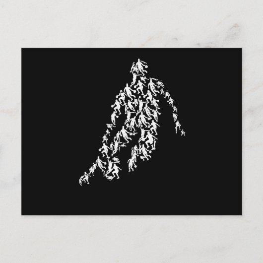 Ventilatorteam van de voetbalspeler Basketball sil Briefkaart (Voorkant)