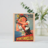 Ventimiglia, Italië Vintage Travel Briefkaart (Staand voorkant)