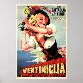 VENTIMIGLIA ITALY Festival  Italiaans reizen Poster