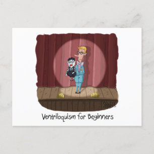 Ventriloquisme voor Beginners Briefkaart