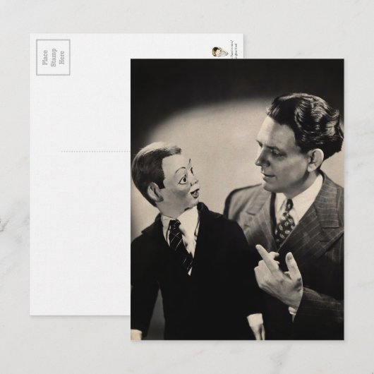 Ventriloquist Dummy-Briefkaart Briefkaart (Voorkant / Achterkant)