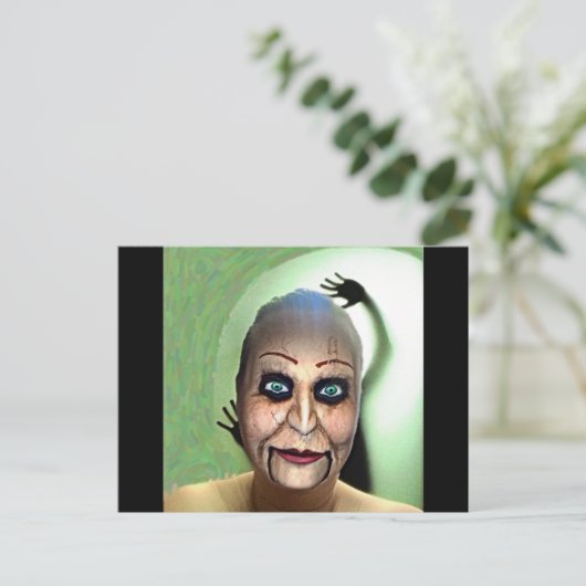 Ventriloquist Dummy Self Portret Briefkaart (Staand voorkant)