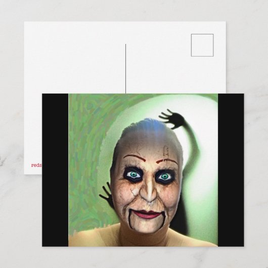 Ventriloquist Dummy Self Portret Briefkaart (Voorkant / Achterkant)