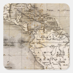 Vents Amerique Vierkante Sticker