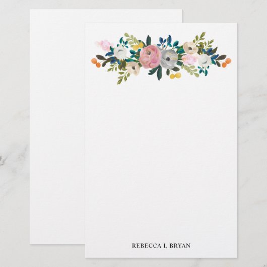 Ventuin van de bloem briefpapier (Voorkant / Achterkant)