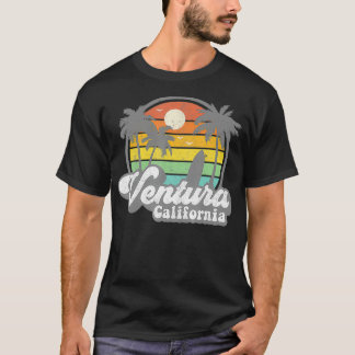 Ventura Beach California Surfing Retro T-shirt