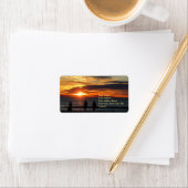 Ventura Beach Sunset Adreslabel Etiket (Insitu)