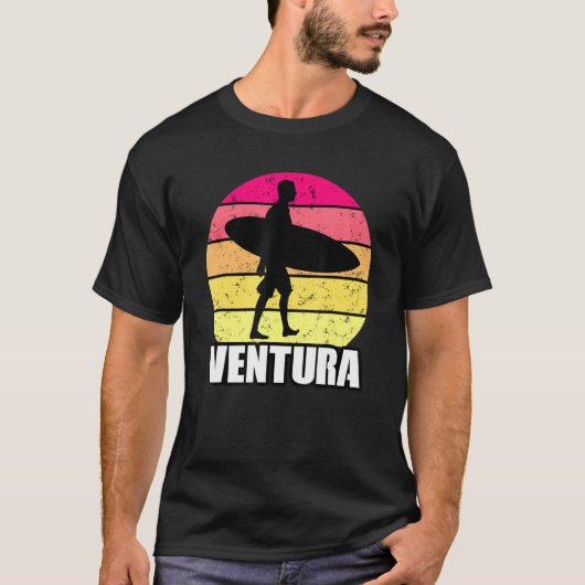 Ventura Beach Surfer Surf T-shirt (Voorkant)