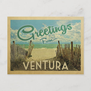 Ventura Beach Vintage Travel Briefkaart