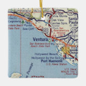 Ventura CA 50's Map Keramisch Ornament (Voorkant)