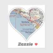 Ventura CA kaart Sticker (Vel)