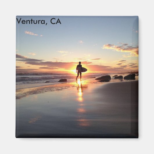 Ventura, CA Surfer's Paradise Sunset Magneet (Voorkant)