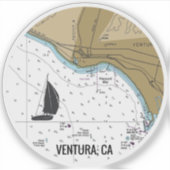 Ventura CA Yacht Sticker (Voorkant)