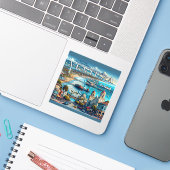 Ventura California 3 inch Vinyl Sticker (Laptop met iPhone)