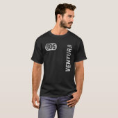 Ventura California 805 Area Code  Retro T-shirt (Voorkant volledig)