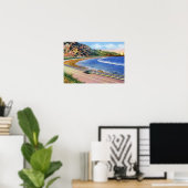 Ventura California Oil Wells off Shore Poster (Thuiskantoor)