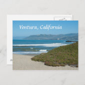 Ventura, California Pacific en Beach Briefkaart (Voorkant / Achterkant)