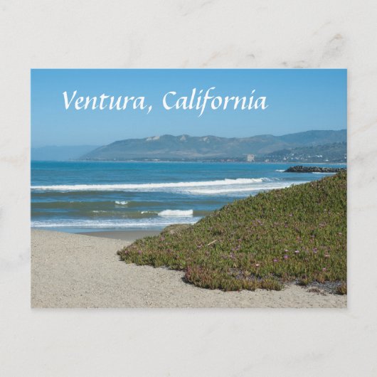 Ventura, California Pacific en Beach Briefkaart (Voorkant)