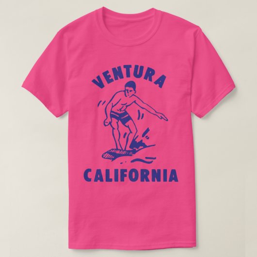Ventura California surfen T-shirt (Design voorkant)