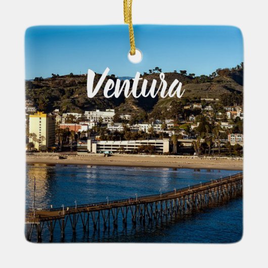 Ventura Caloifornia kerstornament Keramisch Ornament (Voorkant)