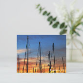 Ventura Harbour-ochtendhemel Briefkaart (Staand voorkant)