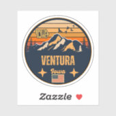 Ventura, Iowa Sticker (Vel)