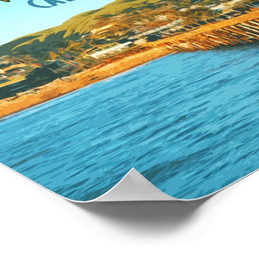 Ventura Pier Beach California  Poster (Hoek)