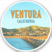 Ventura Pier Beach California  Sticker (Voorkant)