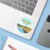 Ventura Pier Beach California  Sticker (Laptop met iPhone)