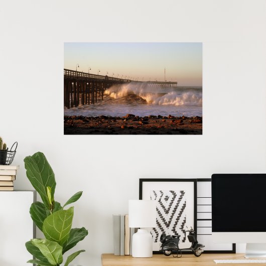 Ventura Pier - Storm 2007 Poster (Thuiskantoor)