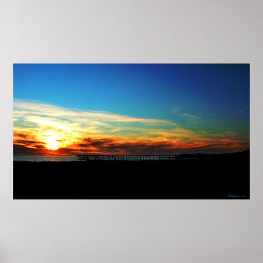 Ventura Pier Sunset 8 januari 2012 Poster (Voorkant)