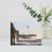 Ventura Pier Waves | El Nino Briefkaart (Staand voorkant)