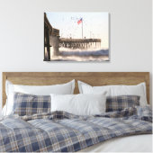 Ventura Pier Waves | El Nino Canvas Afdruk (Insitu (Slaapkamer))