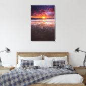 Ventura State Beach at Sunset Canvas Afdruk (Insitu (Slaapkamer))
