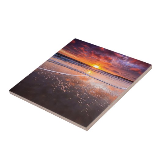 Ventura State Beach at Sunset Tegeltje (Zijkant)