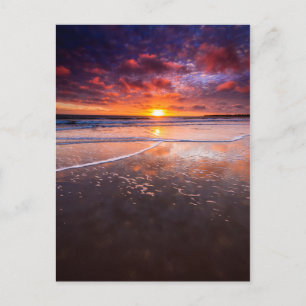 Ventura State Beach bij zonsondergang Briefkaart