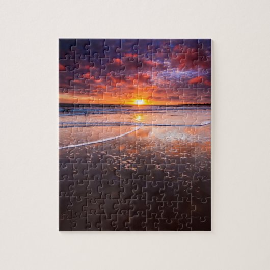 Ventura State Beach bij zonsondergang Legpuzzel (Verticaal)