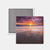Ventura State Beach bij zonsondergang Magneet (Voorkant / Achterkant)