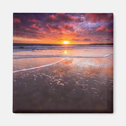 Ventura State Beach bij zonsondergang Magneet (Voorkant)