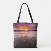 Ventura State Beach bij zonsondergang Tote Bag (Achterkant)