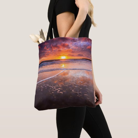 Ventura State Beach bij zonsondergang Tote Bag (Dichtbij)