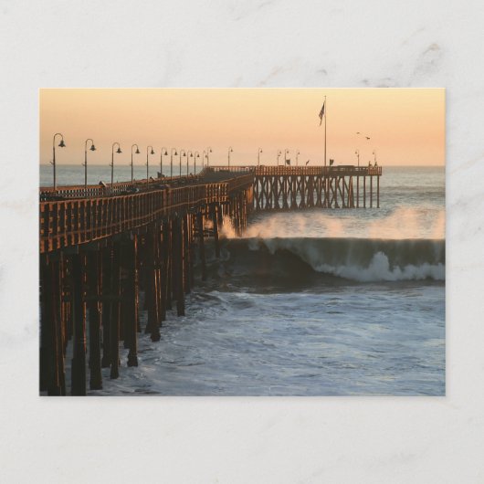 Ventura Storm Pier Briefkaart (Voorkant)