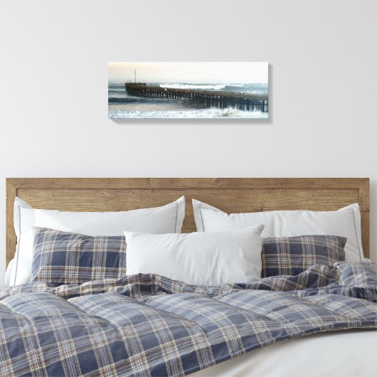 Ventura Storm Pier Canvas Afdruk (Insitu (Slaapkamer))